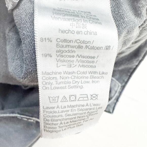 Madewell Cargo Charcoal Gray Denim Jeans Straight Leg Zip Fly Size 27 - Picture 8 of 9